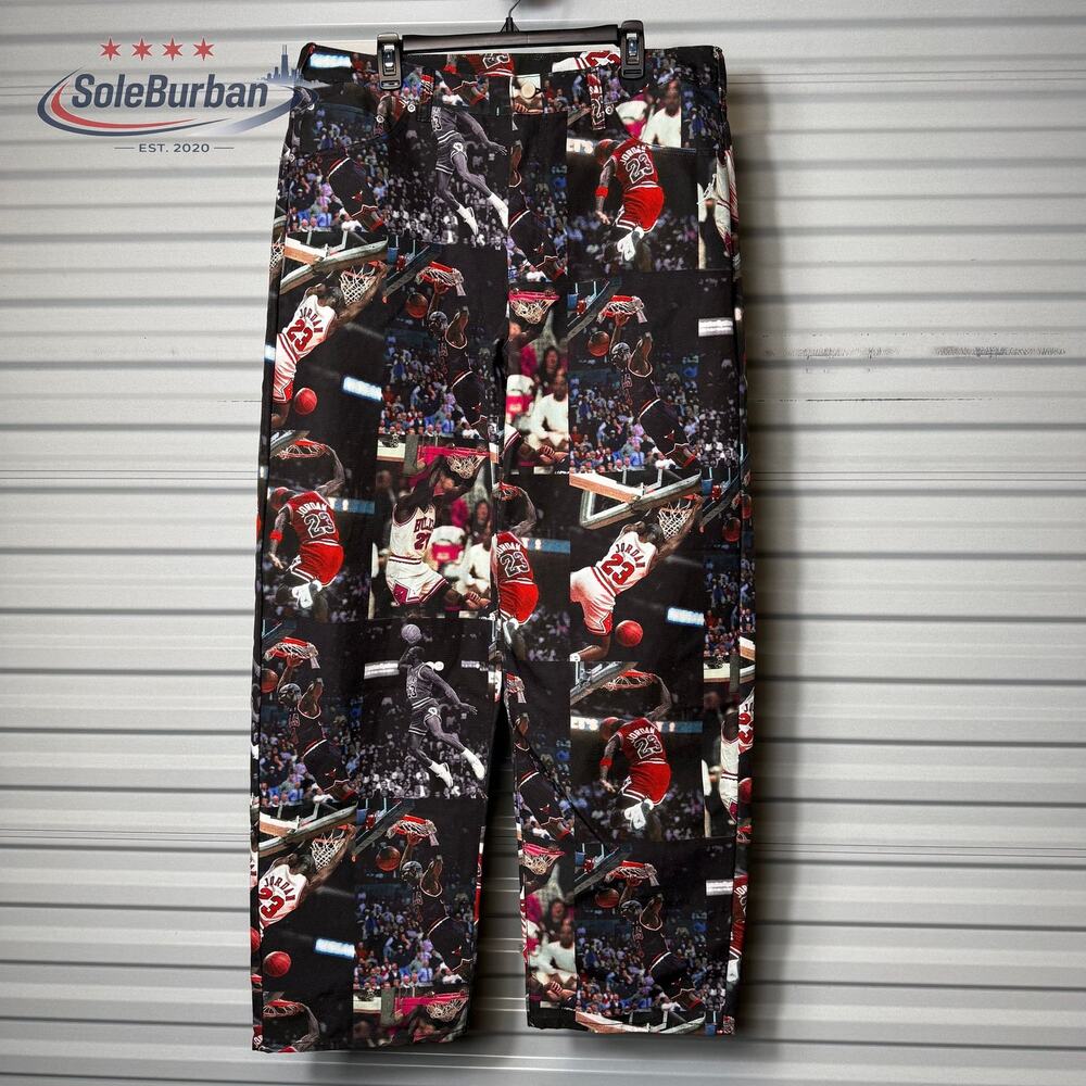 Jordan Flight All Over Print Woven Pants Mens Size 36 IQ5238-010 NWT